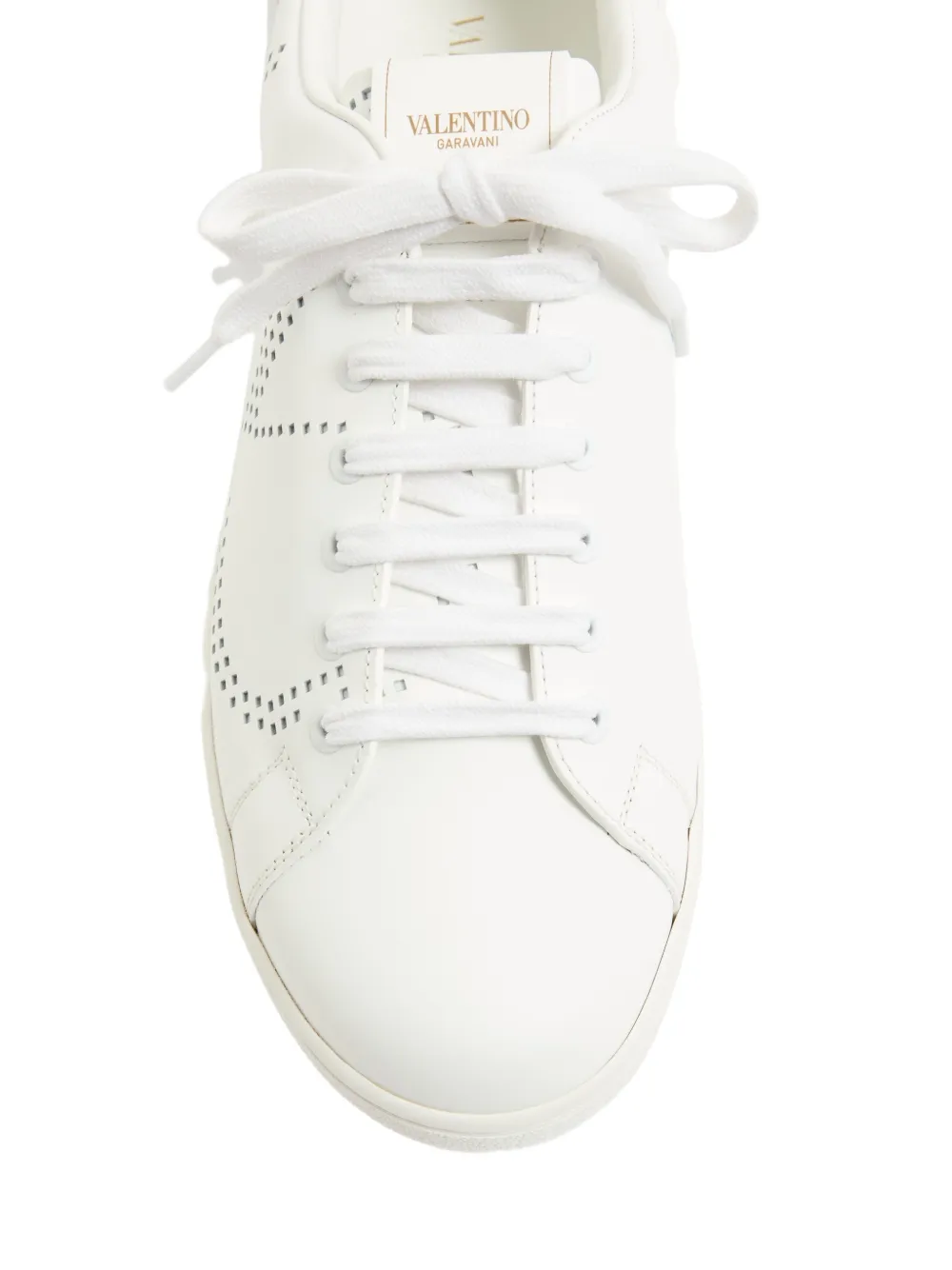 Valentino Garavani Backnet kalfsleren sneakers Wit