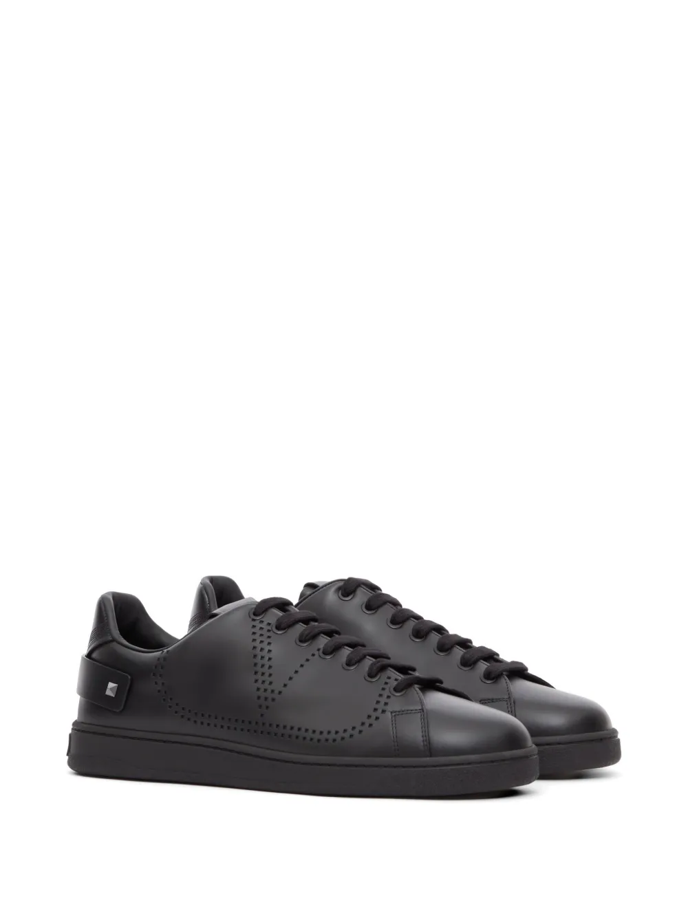 Valentino Garavani Backnet kalfsleren sneakers Zwart