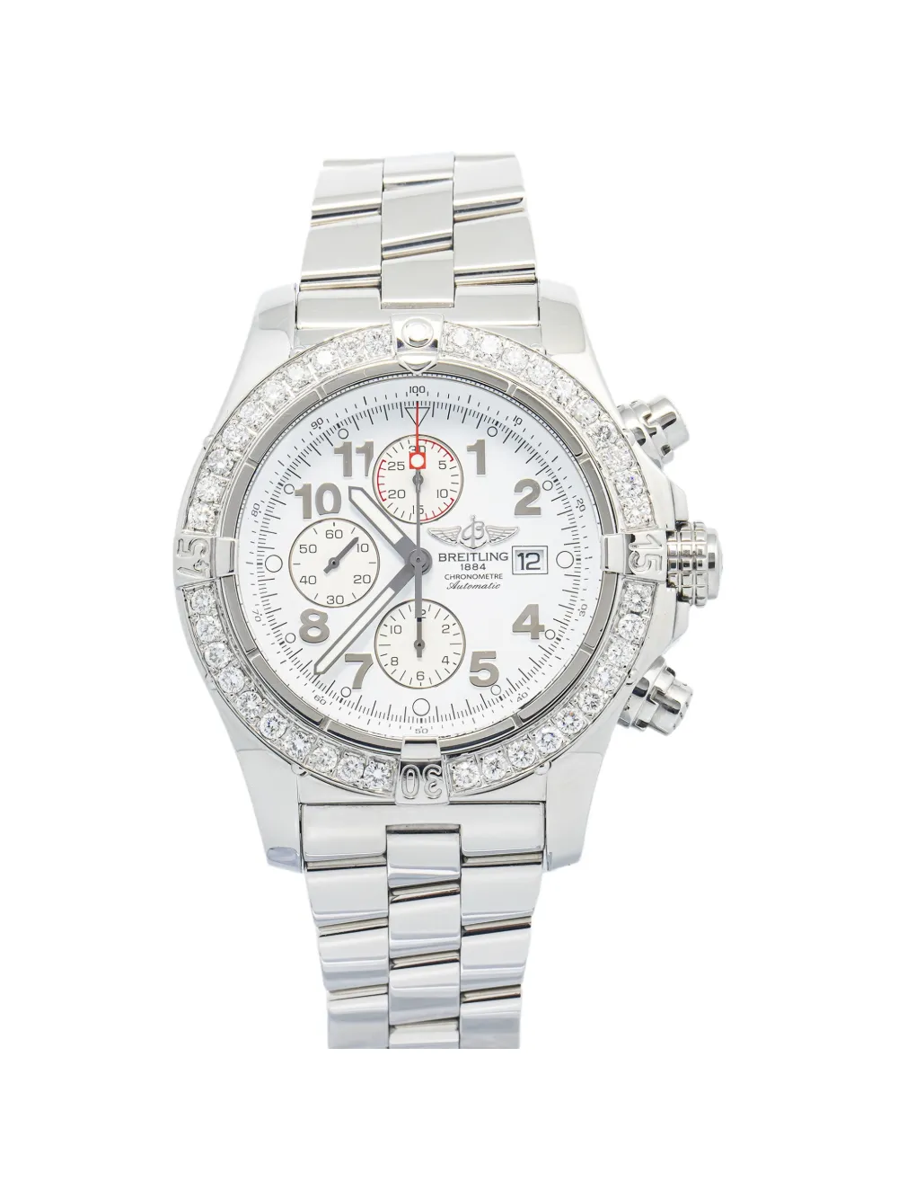 Breitling 2008 Chronometre diamond 44mm watch - Bianco
