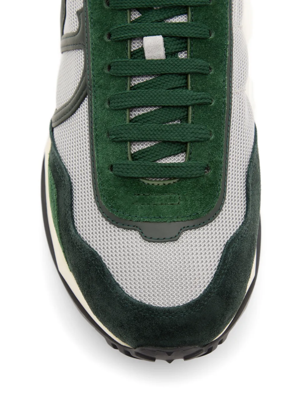 Valentino Garavani Netrunner canvas en suède sneakers Groen