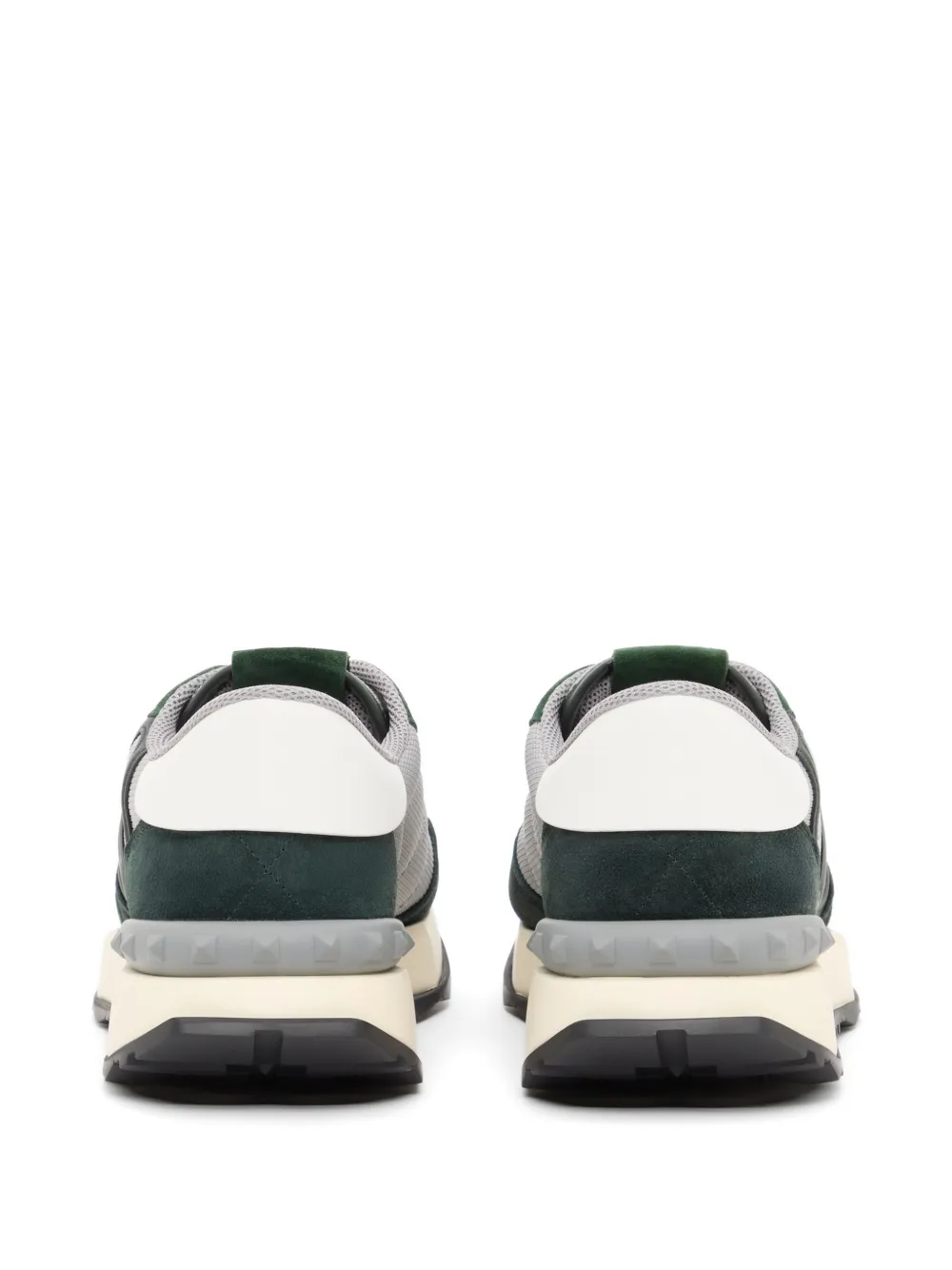 Valentino Garavani Netrunner canvas en suède sneakers Groen