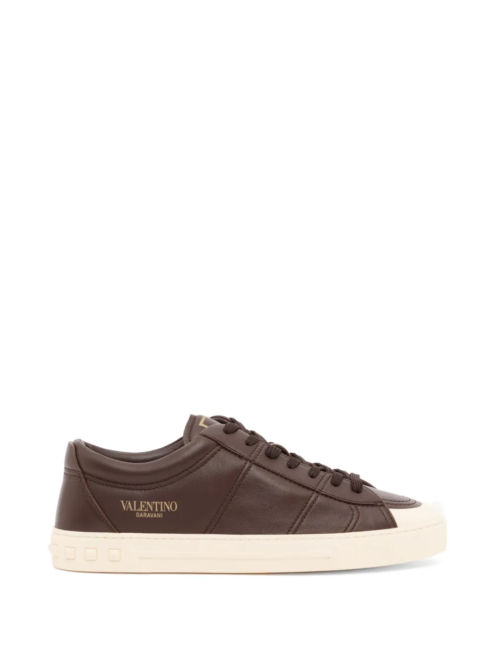 Valentino Garavani Cityplanet kalfsleren sneakers Bruin