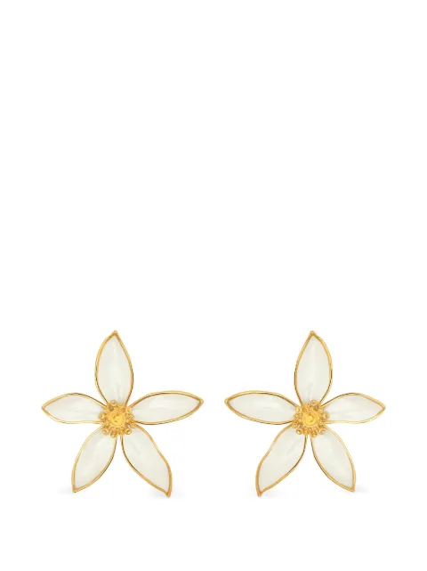 Oscar de la Renta pendientes de clip de flor de azahar