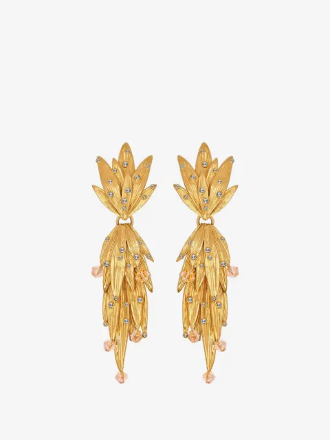 Oscar de la Renta aretes de clip conpalma