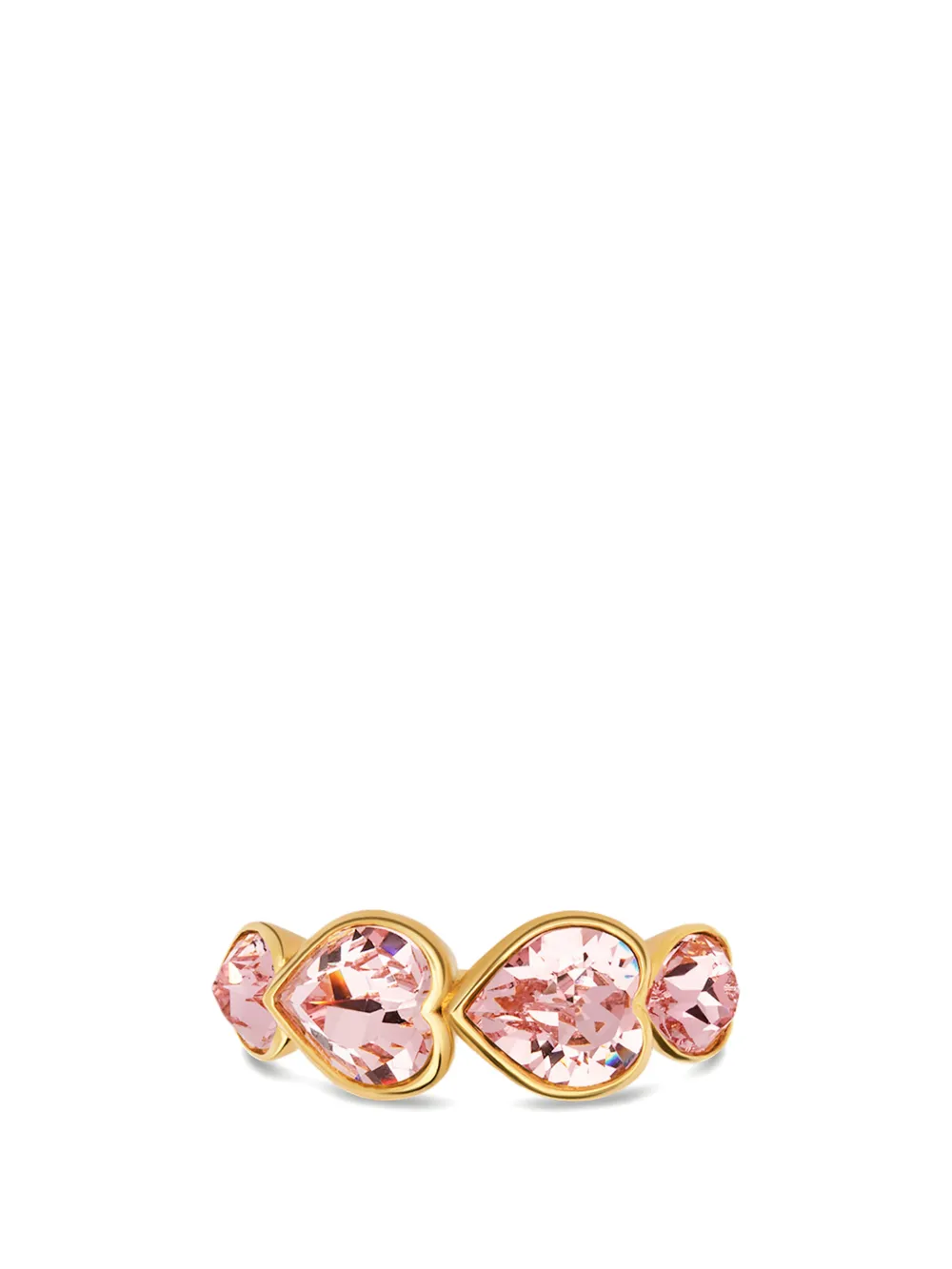 Oscar de la Renta crystal heart ring - Oro
