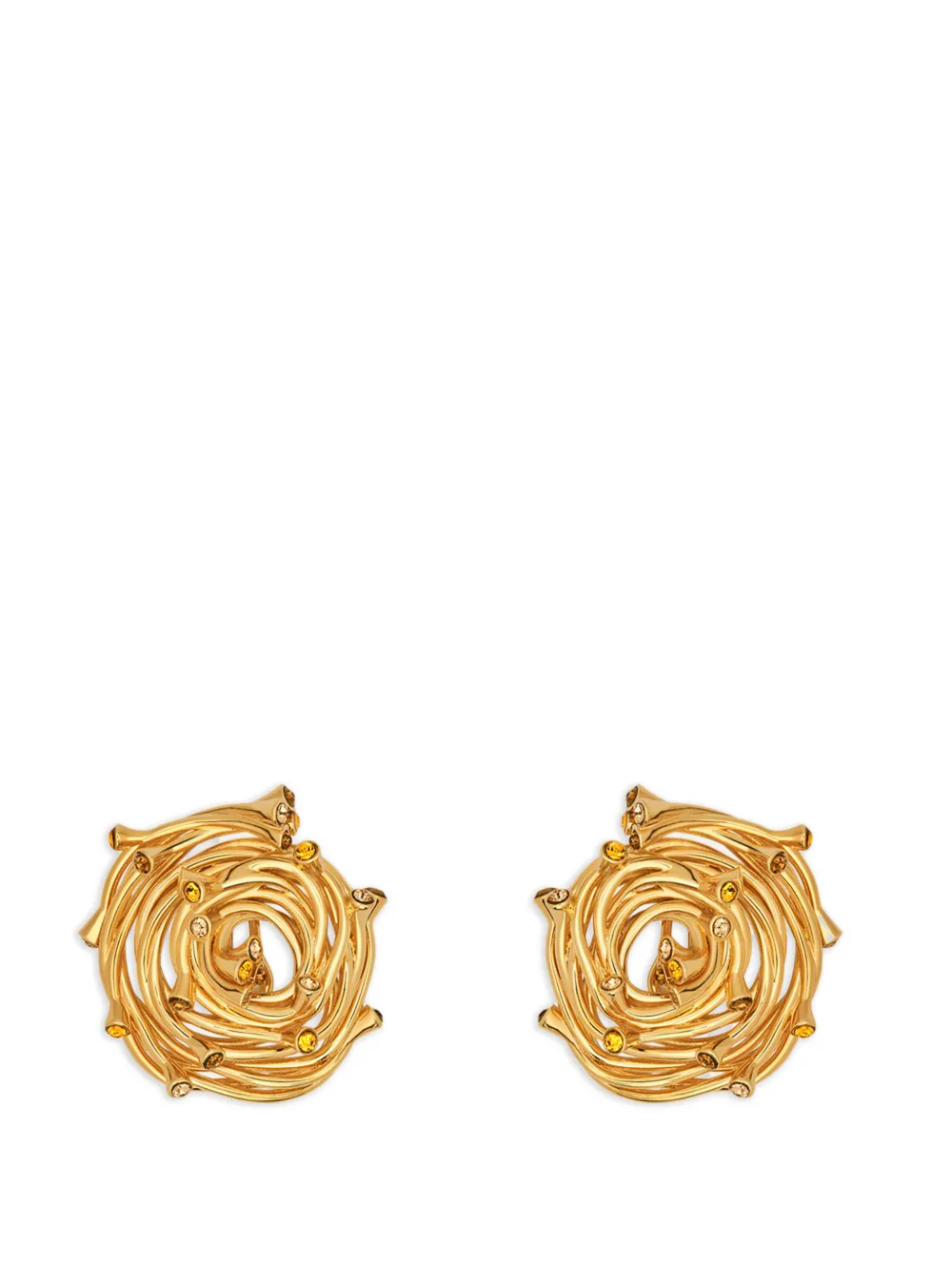 Oscar de la Renta Orecchini con cristalli - Oro