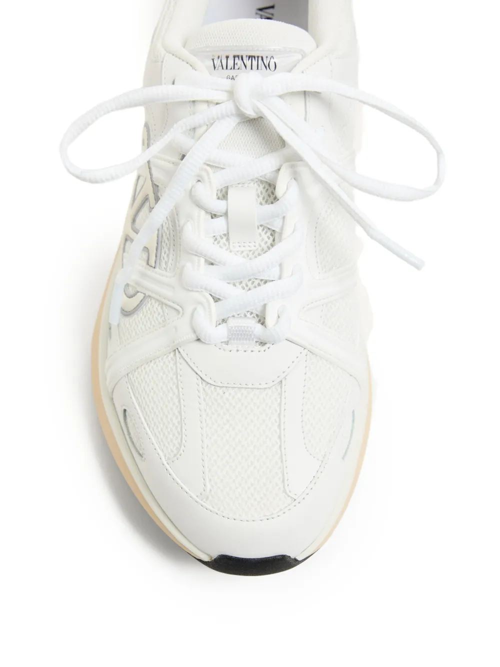 Valentino Garavani VLogo Easyjog low-top sneakers in kalfsleer en stof Wit