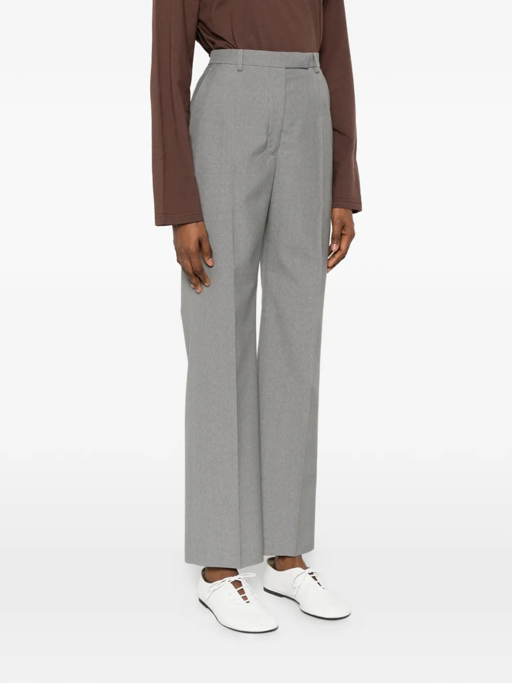 Jil Sander Geplooide pantalon Grijs