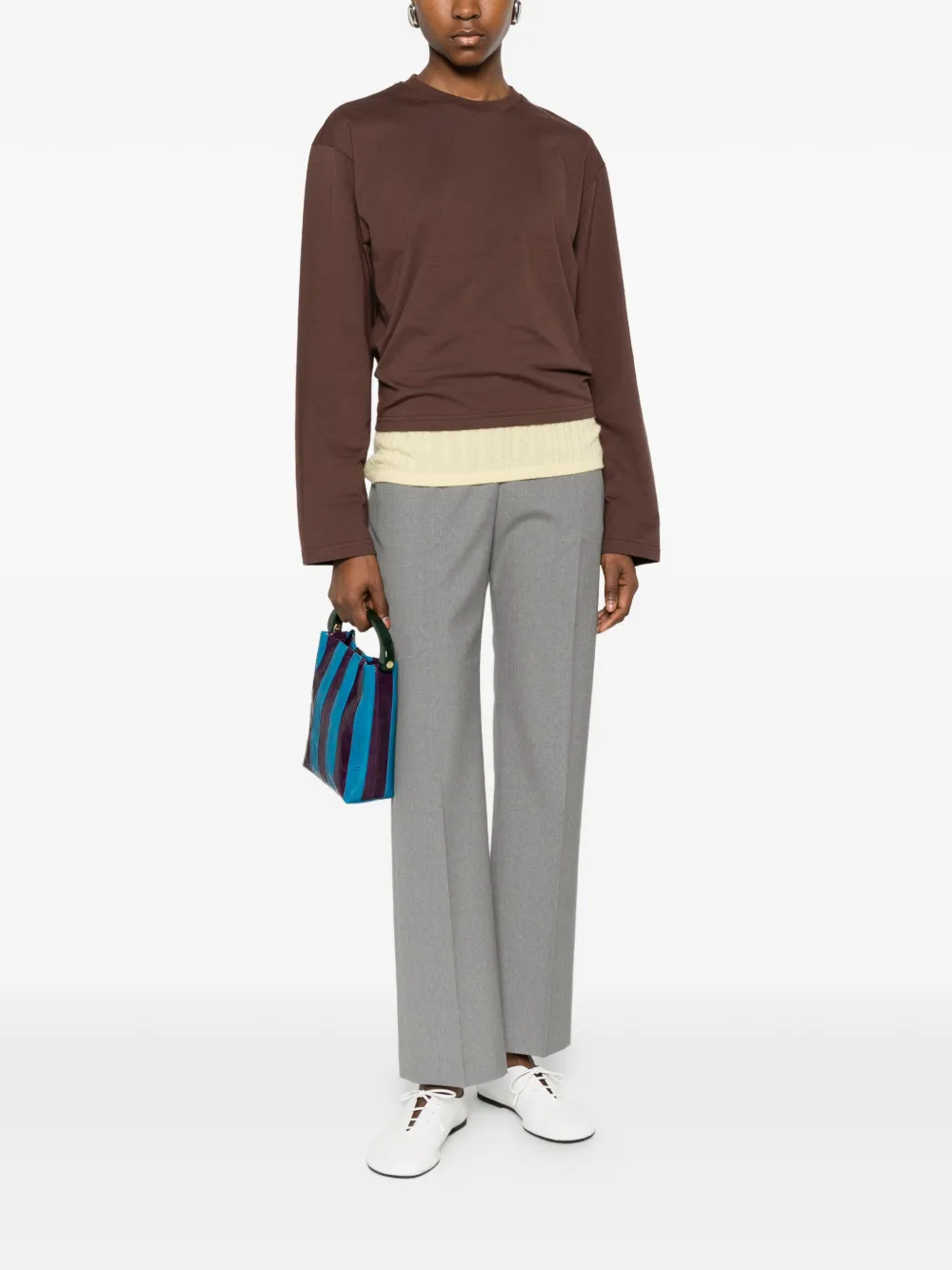 Jil Sander Geplooide pantalon Grijs