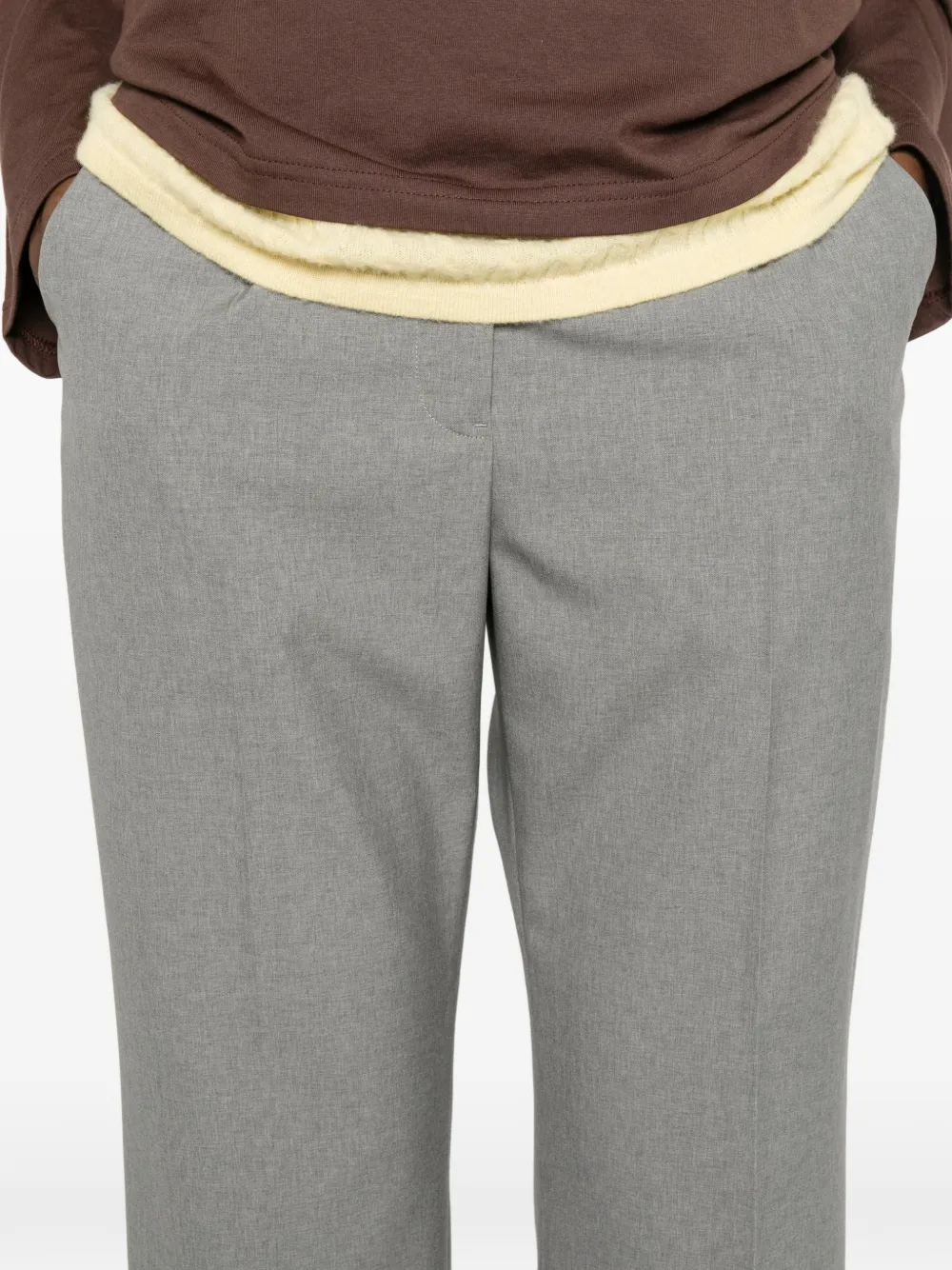 Jil Sander Geplooide pantalon Grijs