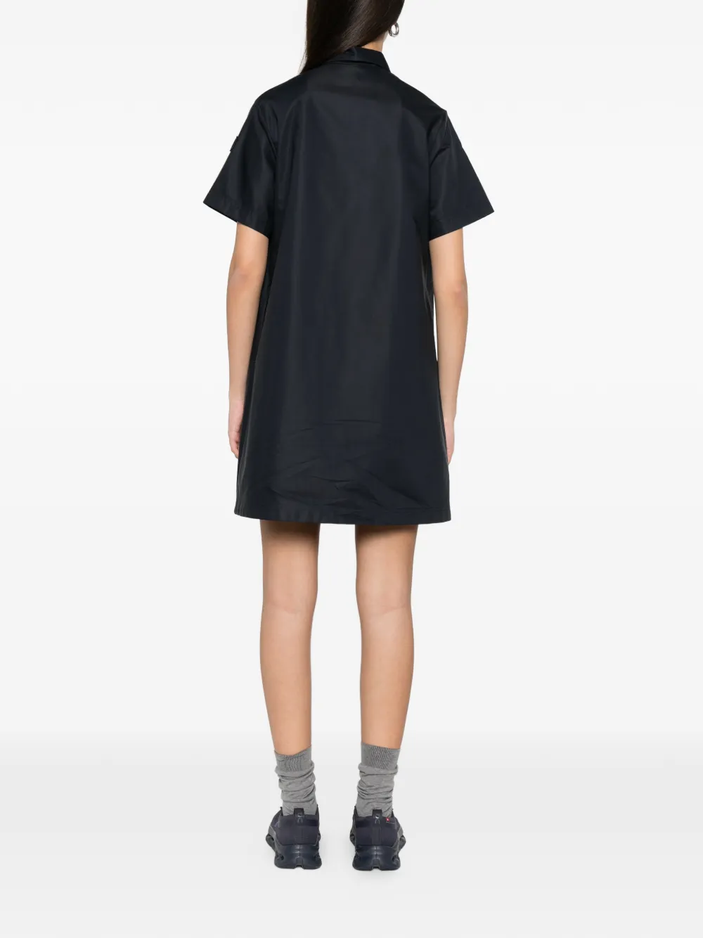 Moncler Broderie anglaise mini-jurk Blauw