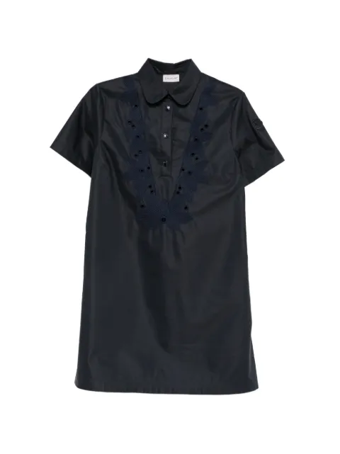 Moncler broderie-anglaise short-sleeve mini dress