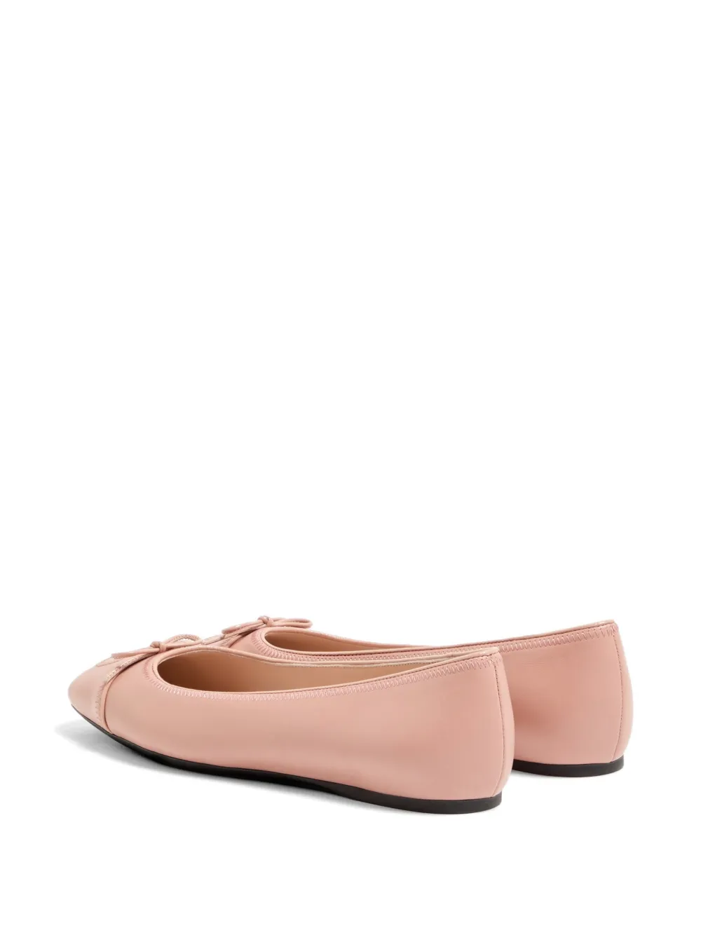 Valentino Garavani VLogo Signature nappe ballerina's Roze