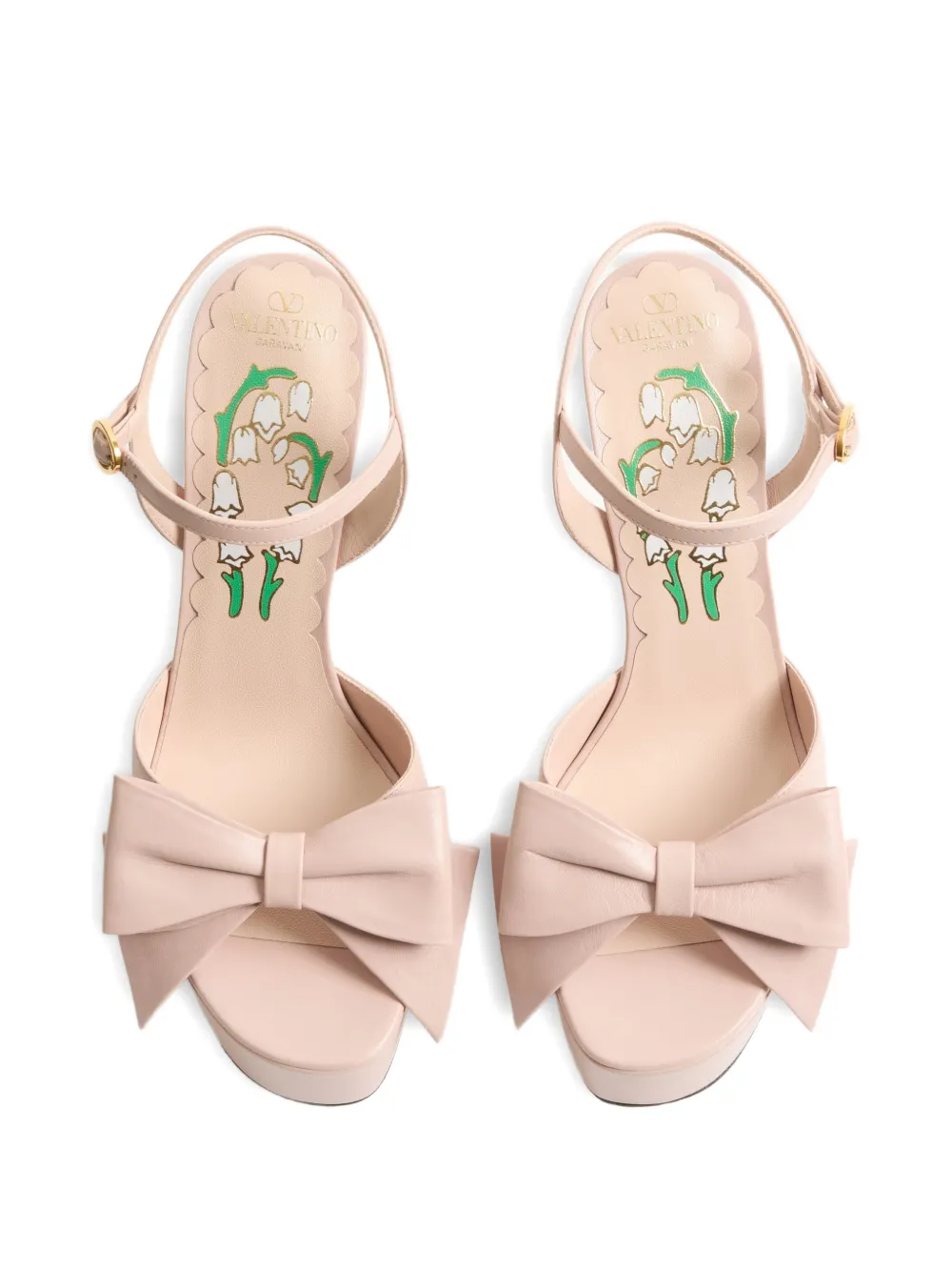 Valentino Garavani Bowow sandalen met plateauzool en strik 130 mm Roze