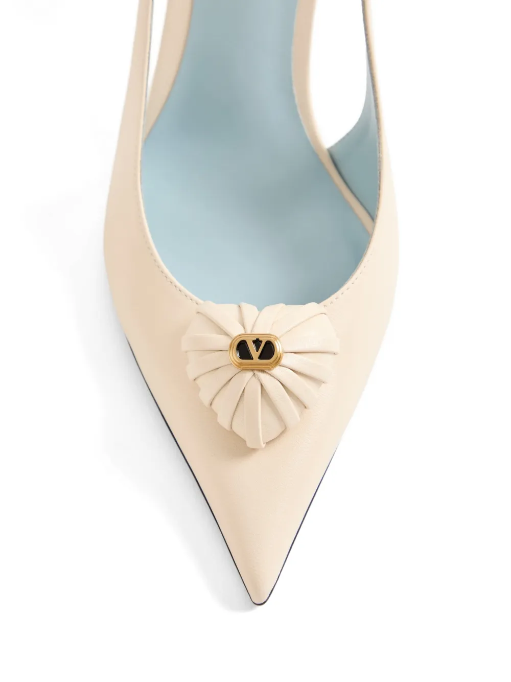 Valentino Garavani Coeur Royal slingback pumps 75 mm Beige