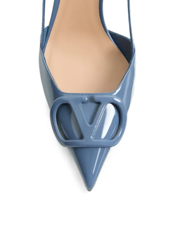 Valentino Garavani VLogo Signature patent-leather Slingback Pumps