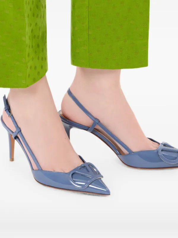 Valentino Garavani VLogo Signature patent-leather Slingback Pumps