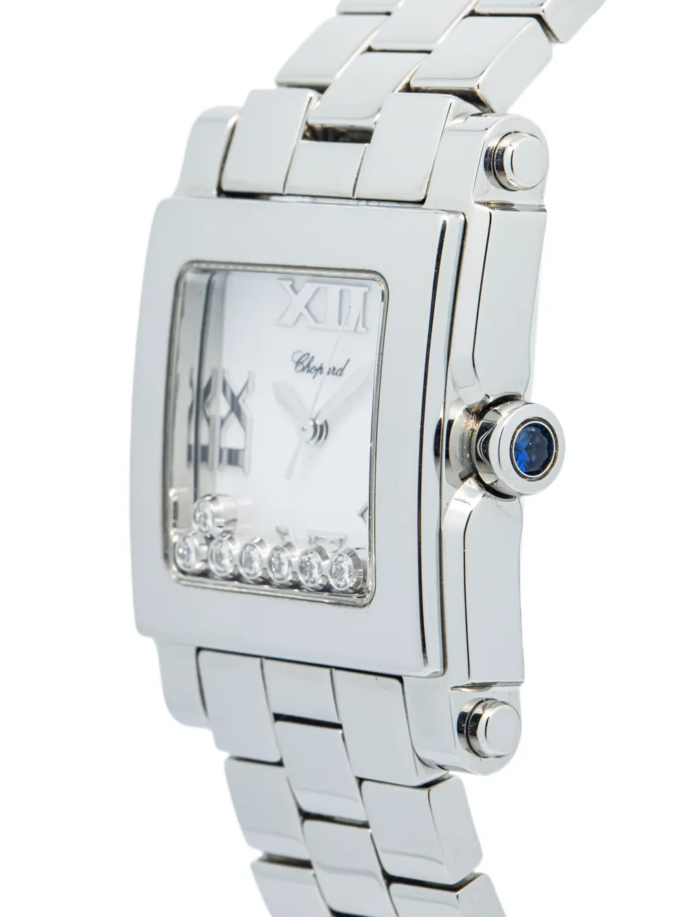  Chopard Pre-owned Reloj Happy Sport Square De 32 Mm - Blanco 