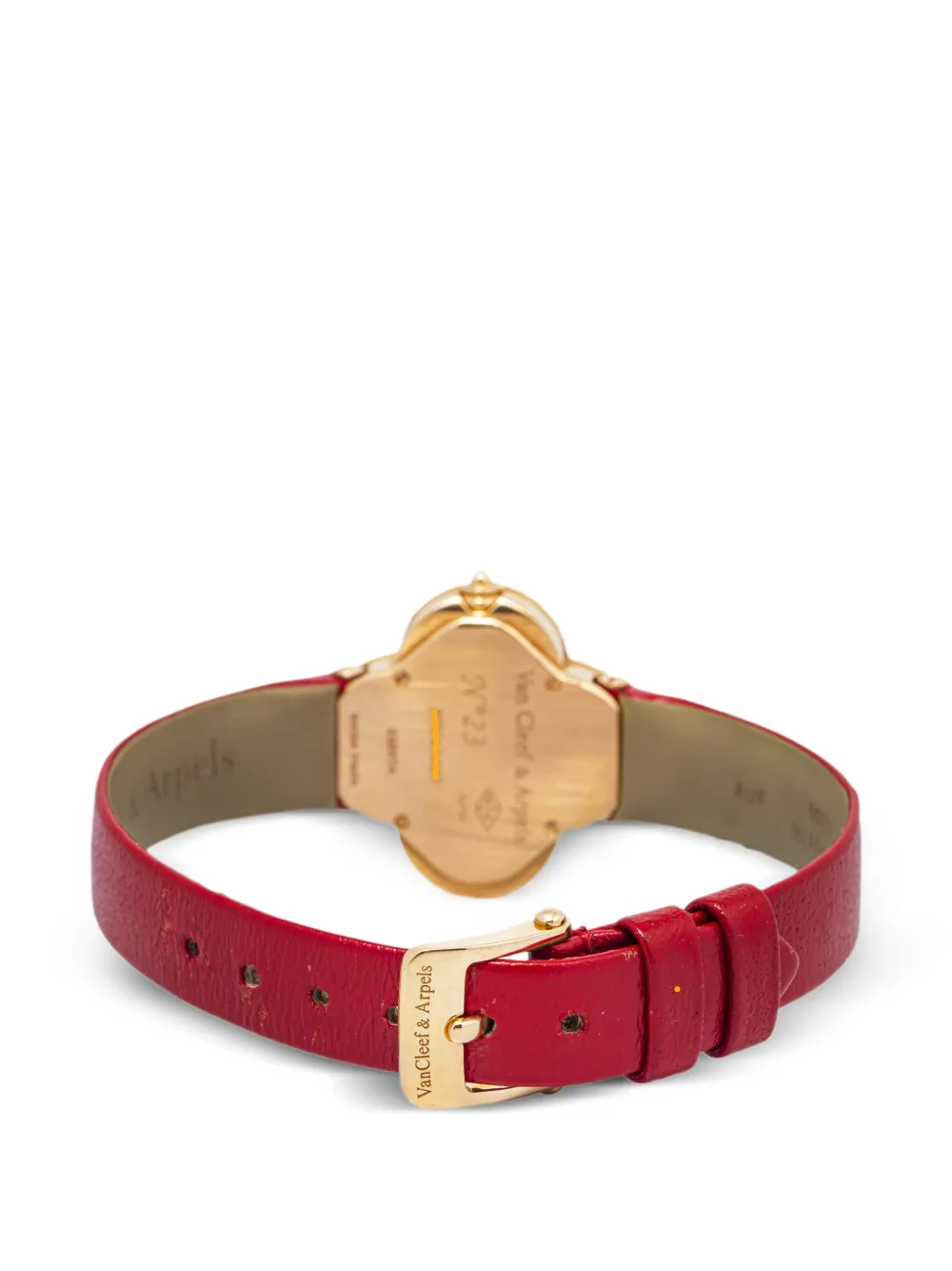 Van Cleef & Arpels Pre-owned Alhambra Beaded 26mm Watch in Red, view 5