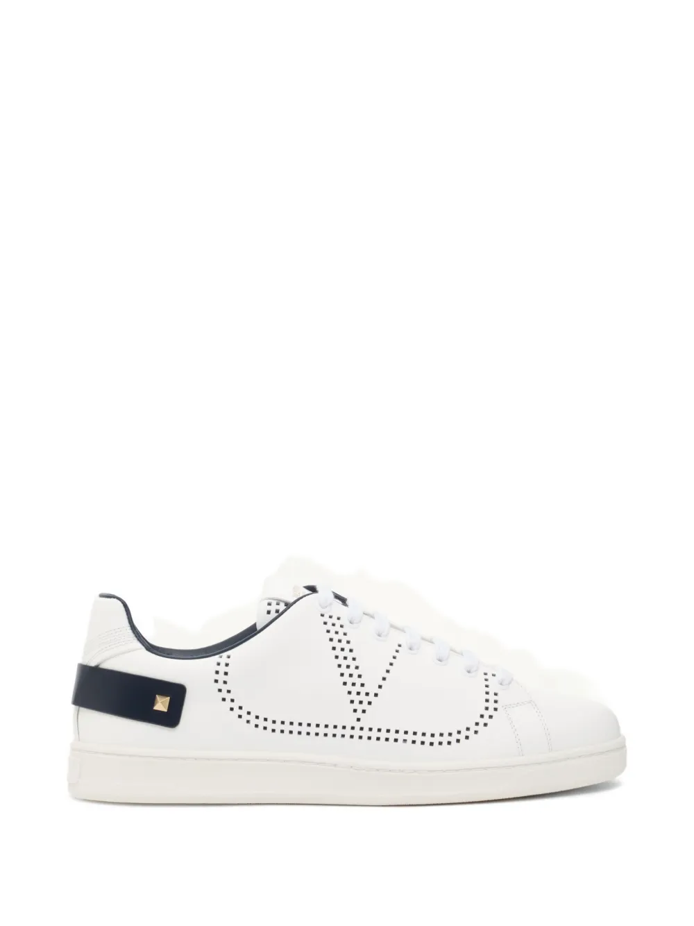 Valentino Garavani Backnet kalfsleren sneakers Wit
