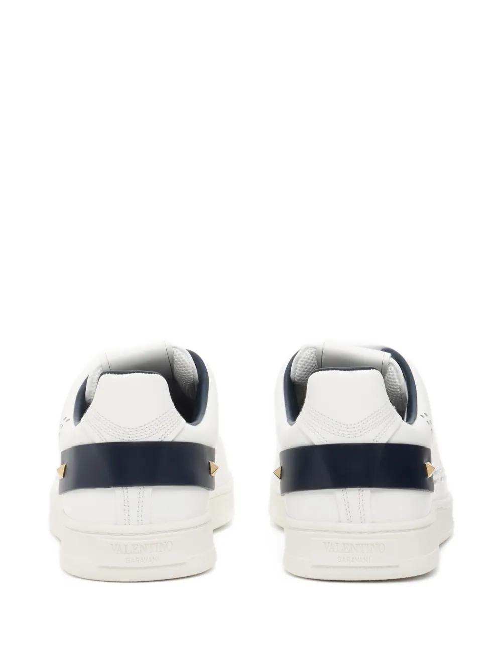 Valentino Garavani Backnet kalfsleren sneakers Wit