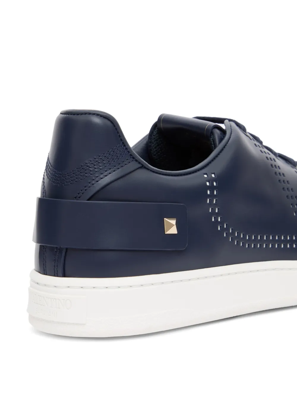 Valentino Garavani Backnet kalfsleren sneakers Blauw