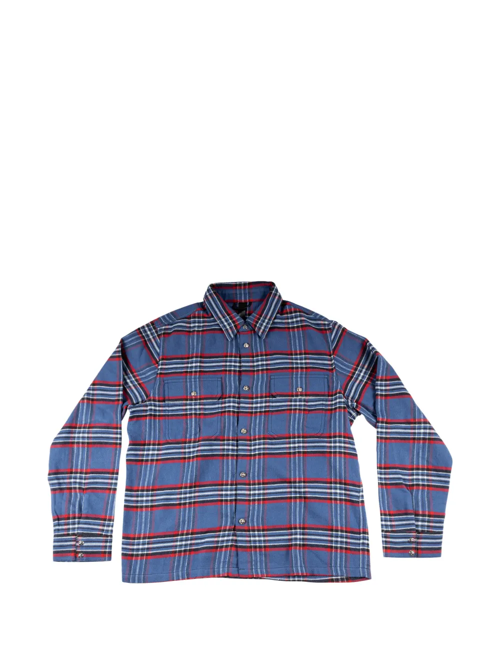 Chrome Hearts Work Dog check-pattern shirt - Blu