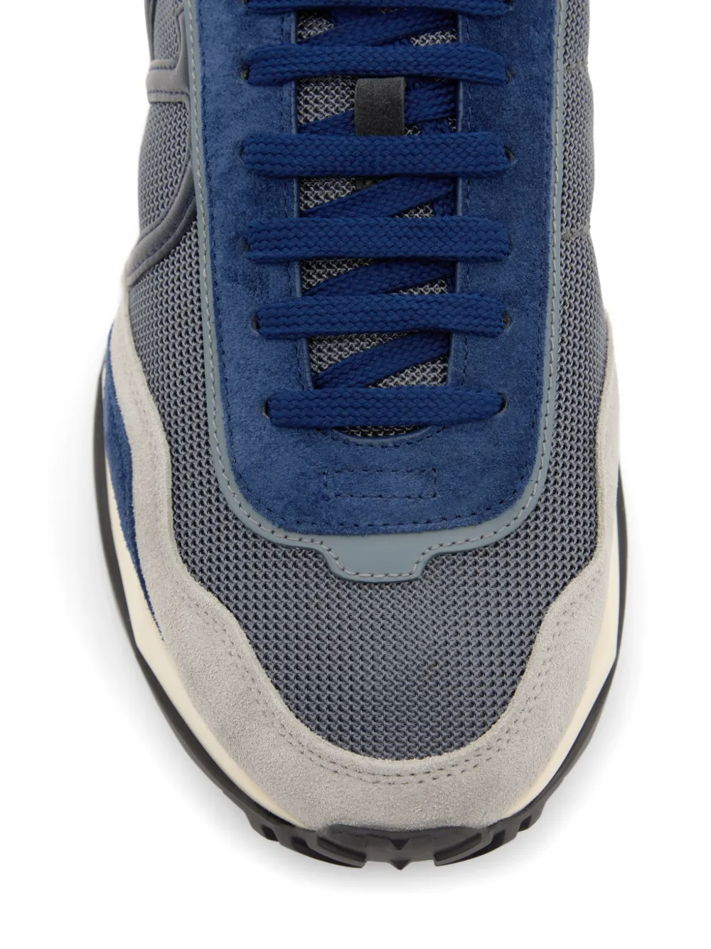 Valentino Garavani Netrunner canvas en suède sneakers Blauw