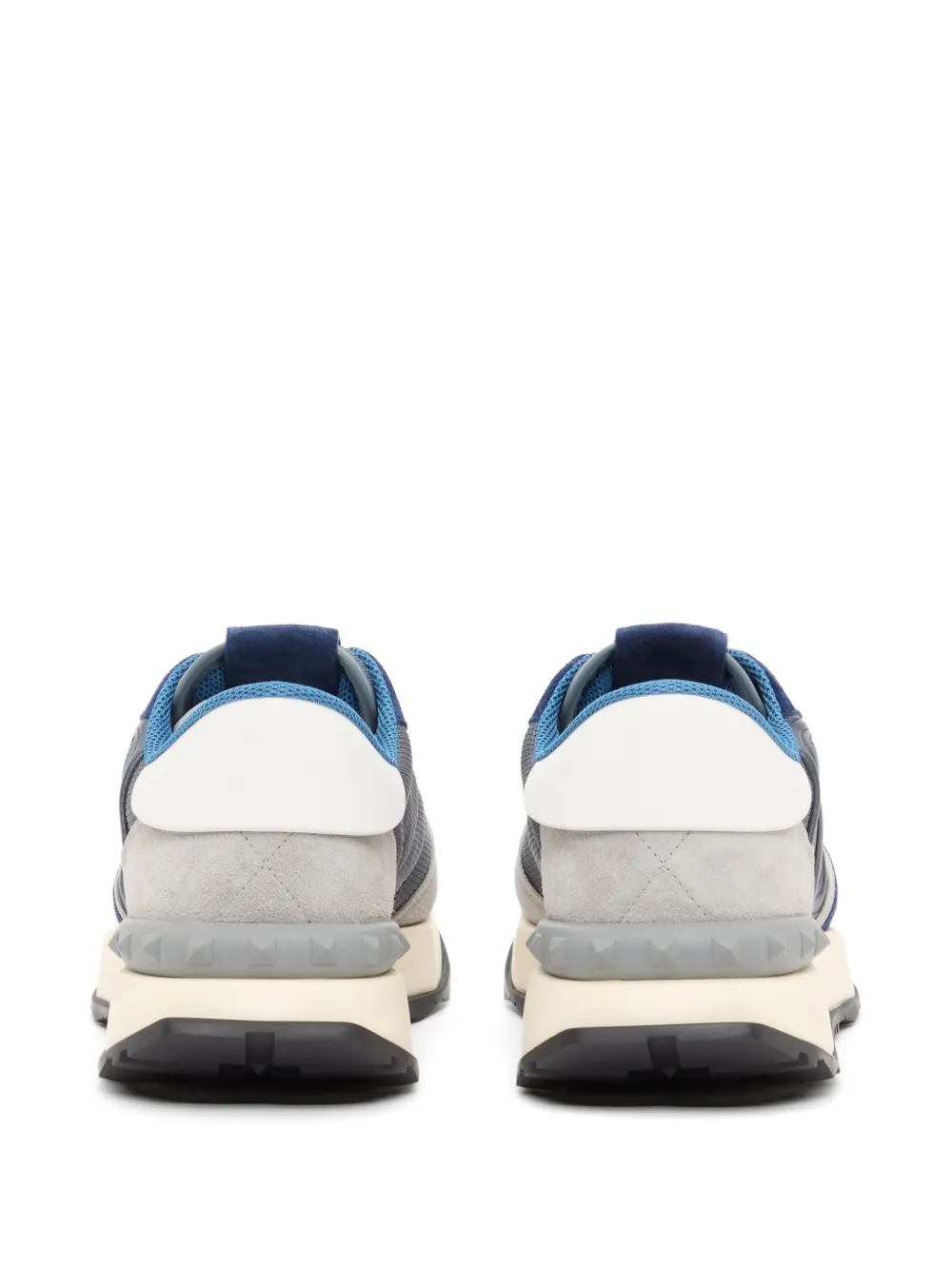 Valentino Garavani Netrunner canvas en suède sneakers Blauw