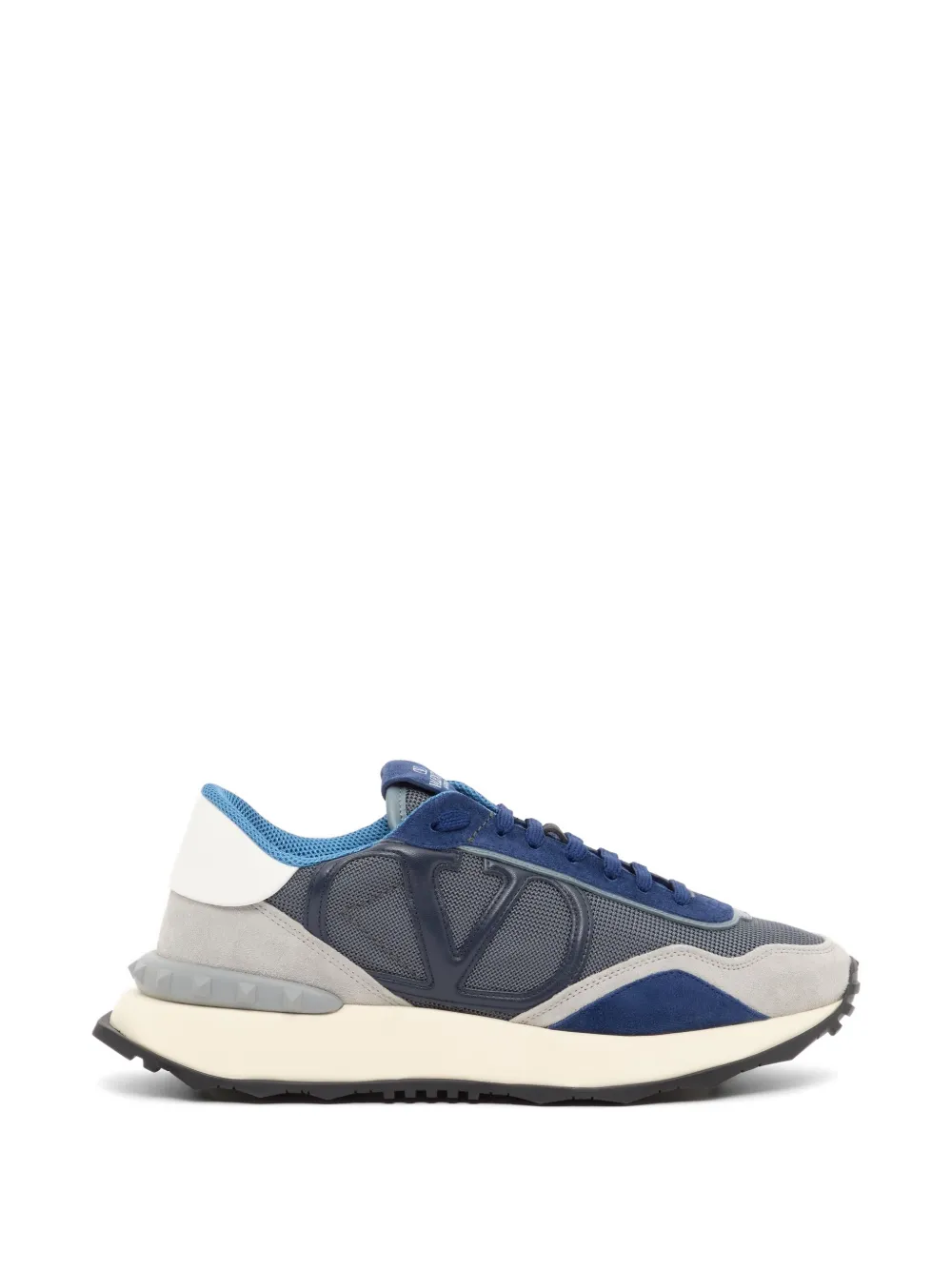 Valentino Garavani Sneakers Netrunner in pelle scamosciata e tessuto - Blu
