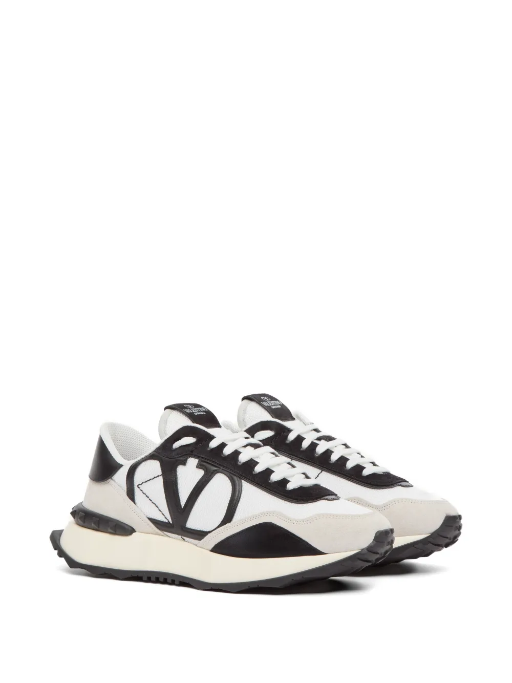 Valentino Garavani Netrunner canvas en suède sneakers Wit