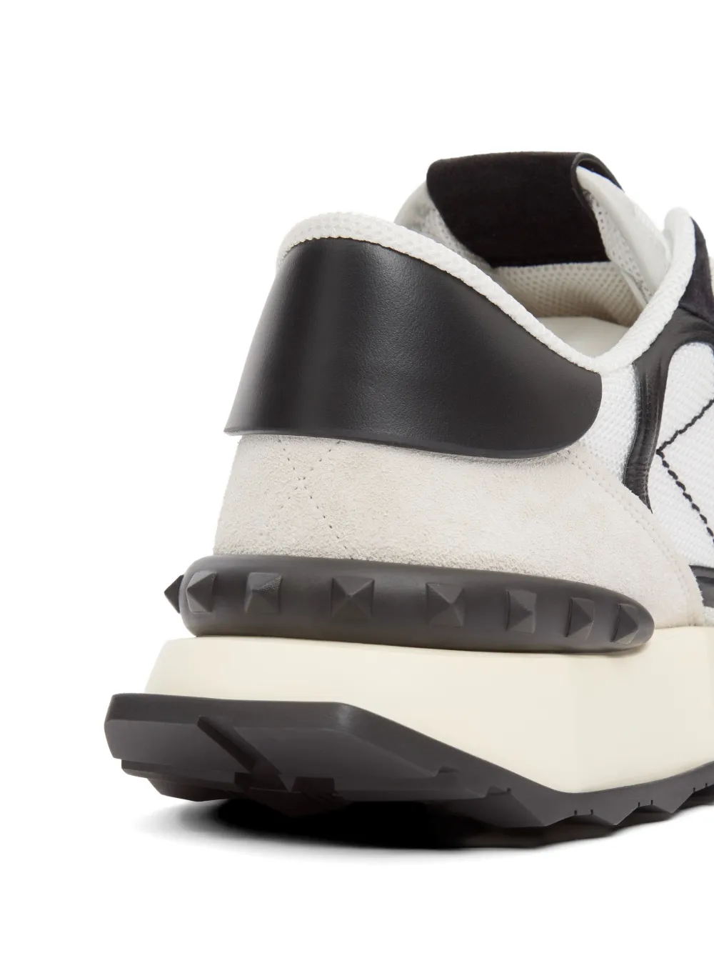 Valentino Garavani Netrunner canvas en suède sneakers Wit