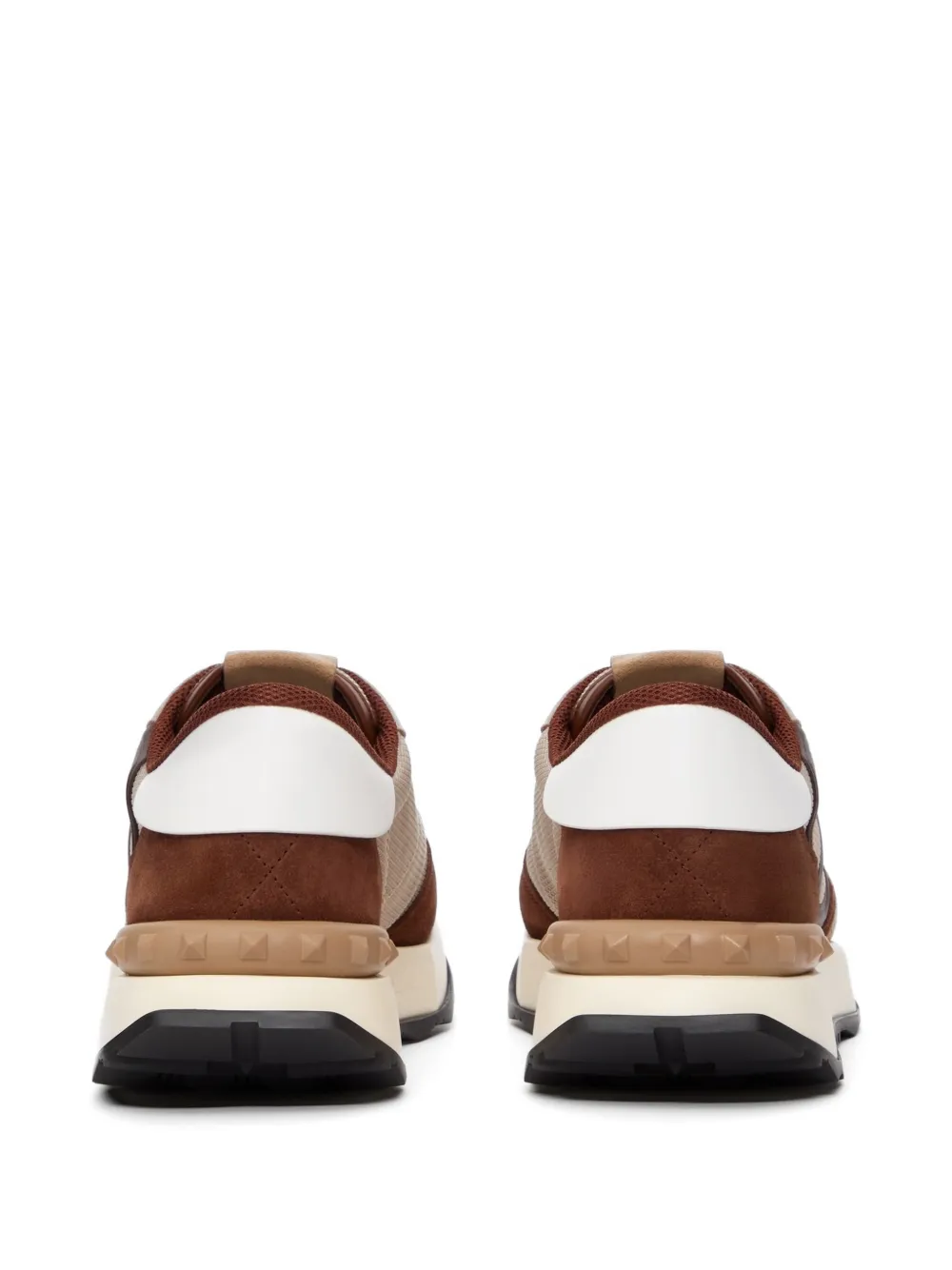 Valentino Garavani Netrunner canvas en suède sneakers Beige