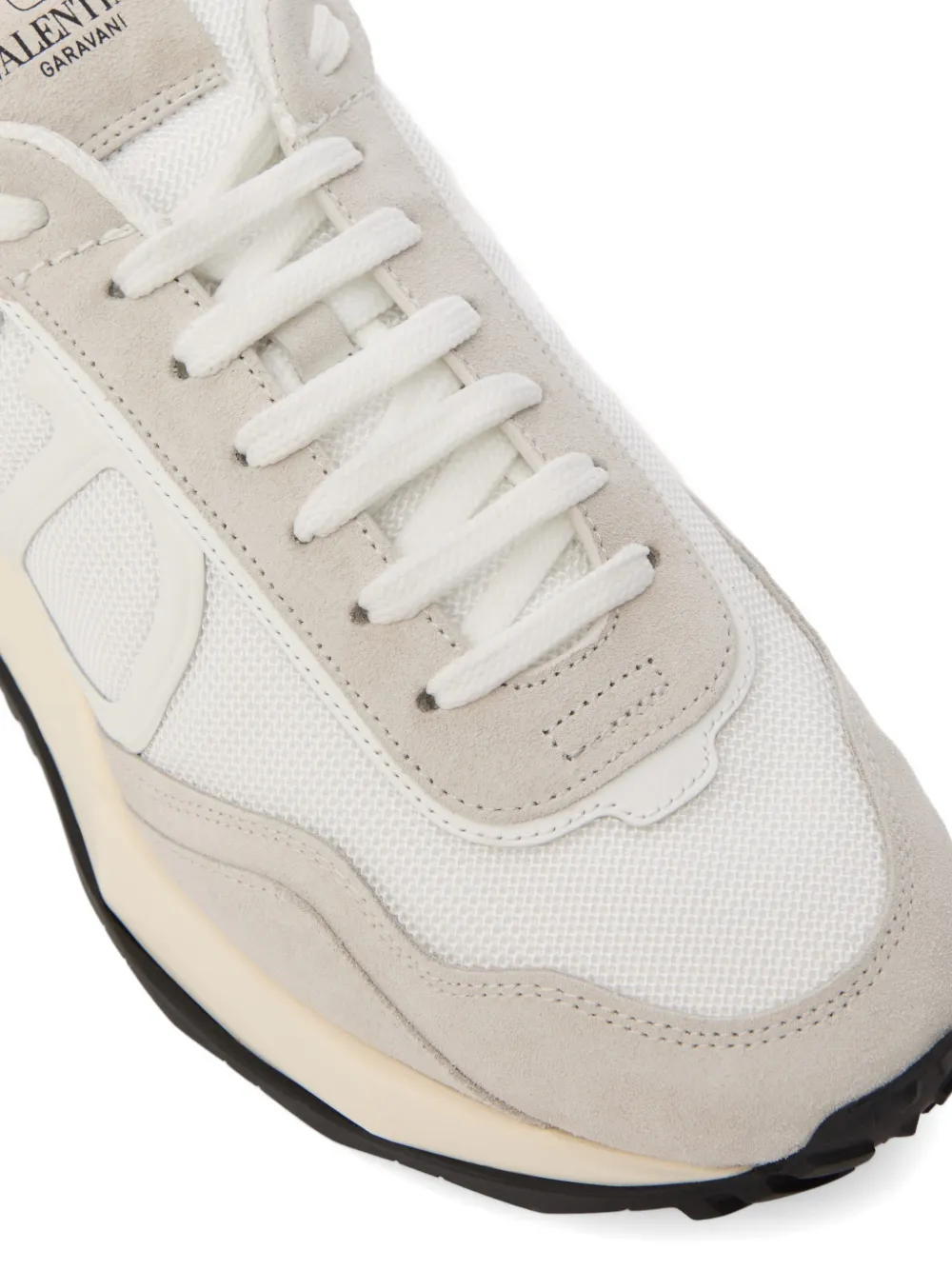 Valentino Garavani Netrunner canvas en suède sneakers Wit