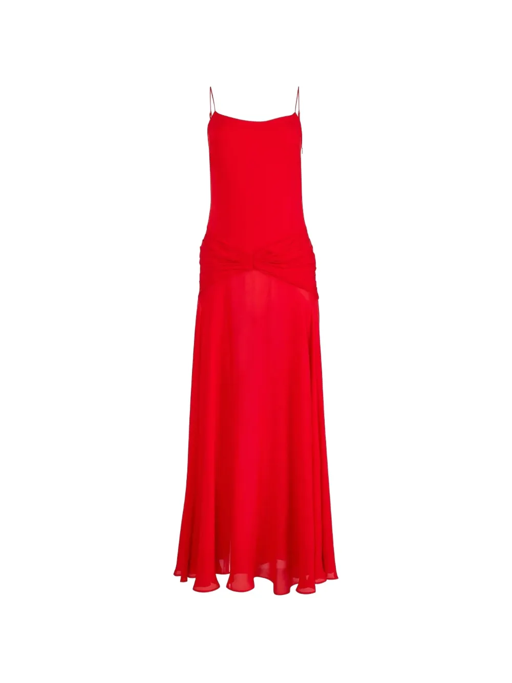 Fleur Du Mal Nina gathered spaghetti-strap maxi dress