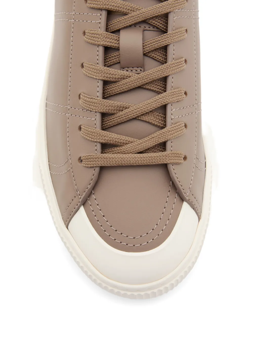 Valentino Garavani Cityplanet leren sneakers Beige