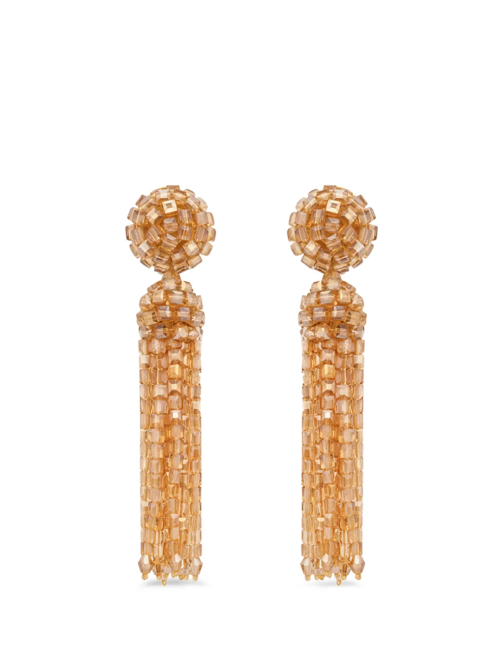 Oscar de la Renta Ohrclips mit Perlenquasten - Gold