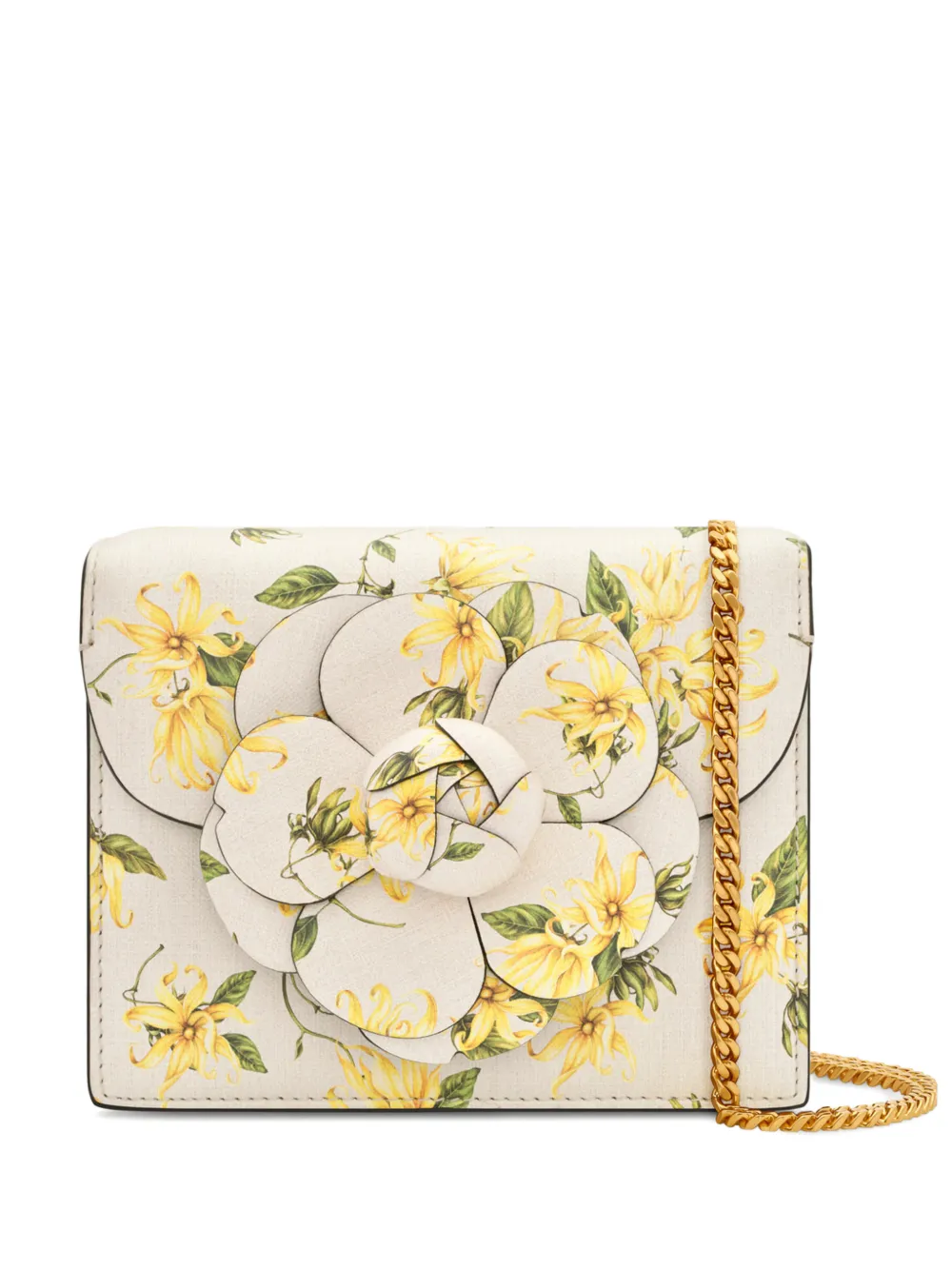 Oscar de la Renta Ylang Ylang printed Mini Tro bag - Toni neutri