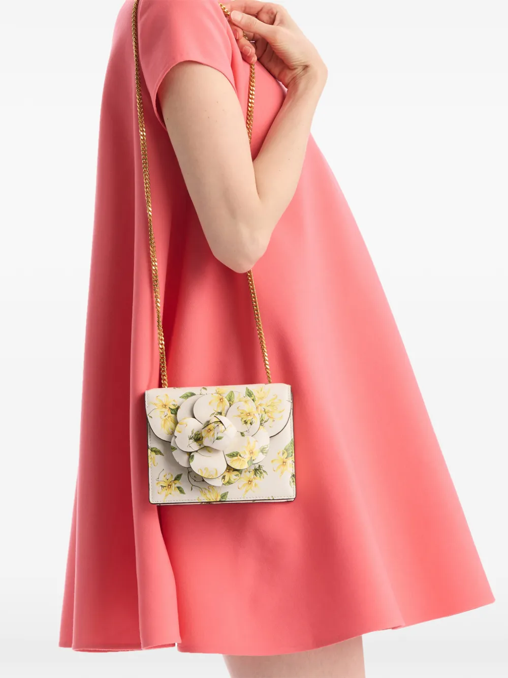 Oscar de la Renta Ylang Tro mini-tas Beige