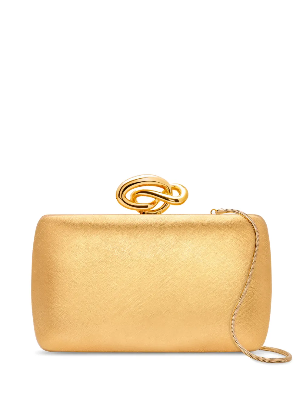 Oscar de la Renta Clutch Minaudière con finitura zigrinata - Oro