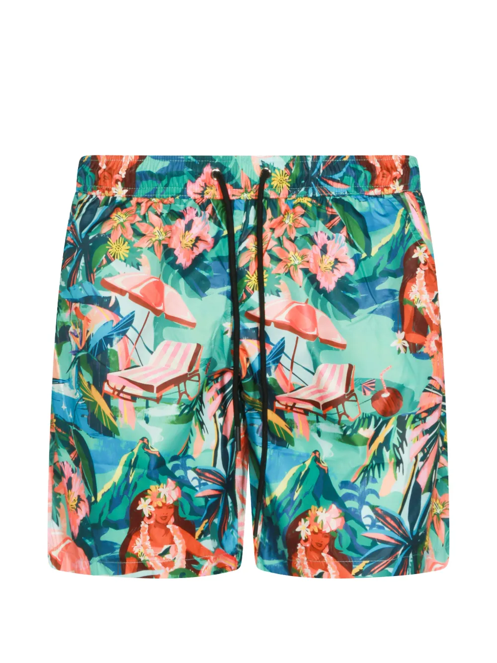 Mauna Kea tropical-print swim shorts - Verde