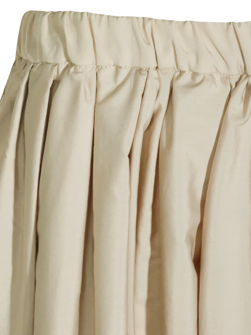 Nine In The Morning Gesmockte flared midi-rok Beige