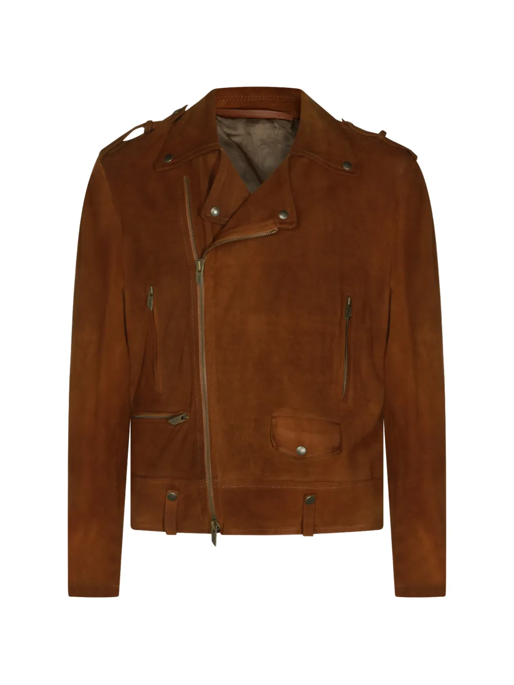 Salvatore Santoro suede biker jacket - Braun