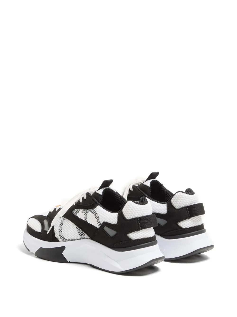 Valentino Garavani Demivee sneakers van mesh stof met suède inzetstukken Wit