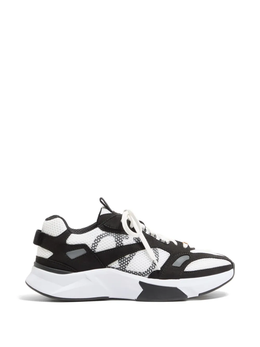 Valentino Garavani Demivee sneakers in mesh fabric with suede inserts - Bianco