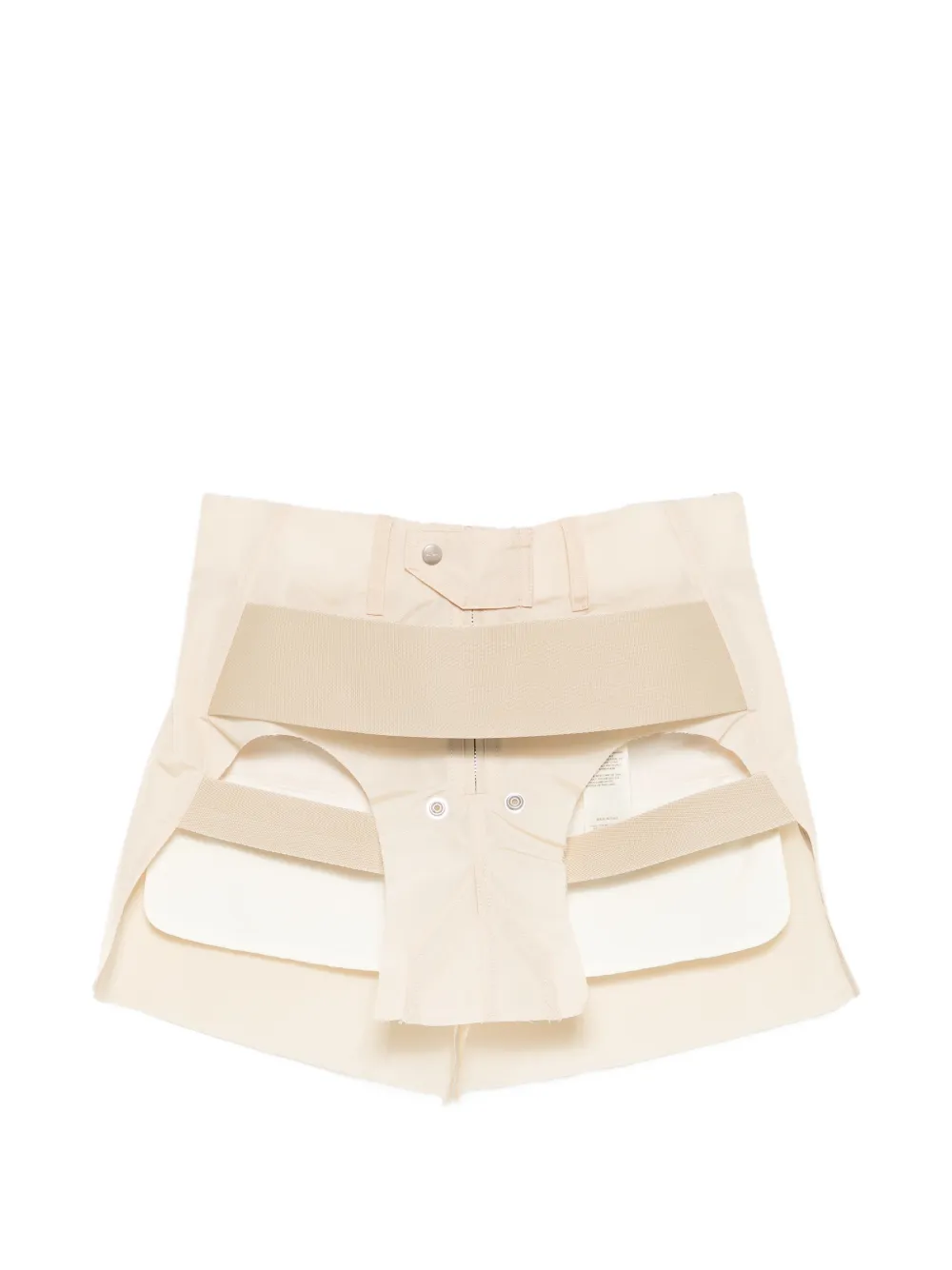 Rick Owens Temple cut-out layered-strap skirt - Toni neutri