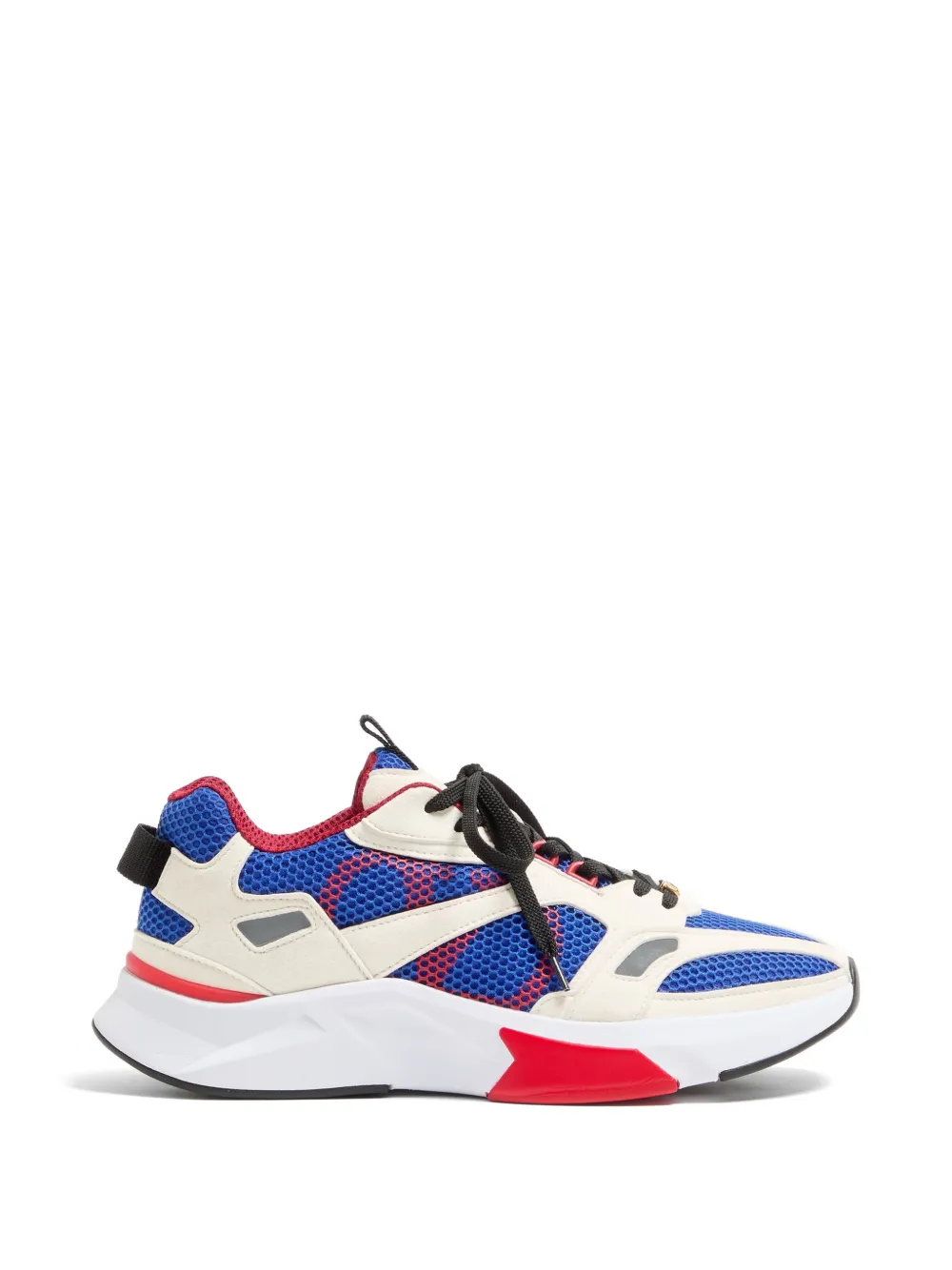 Valentino Garavani Demivee sneakers in mesh fabric with suede inserts - Blu