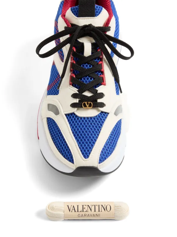 Valentino Garavani Demivee Trainers In Mesh Fabric With Suede