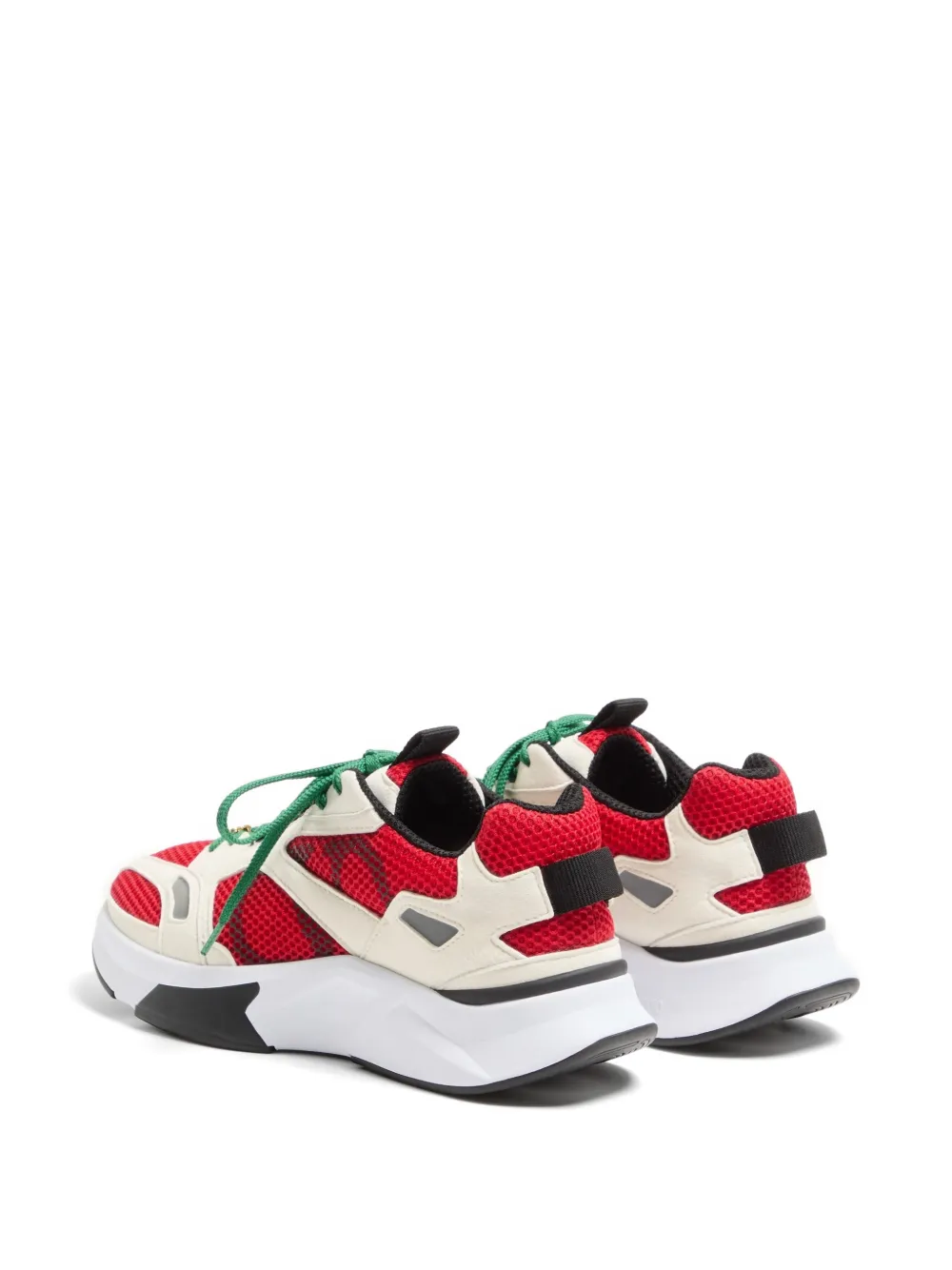 Valentino Garavani Demivee sneakers van mesh stof met suède inzetstukken Rood