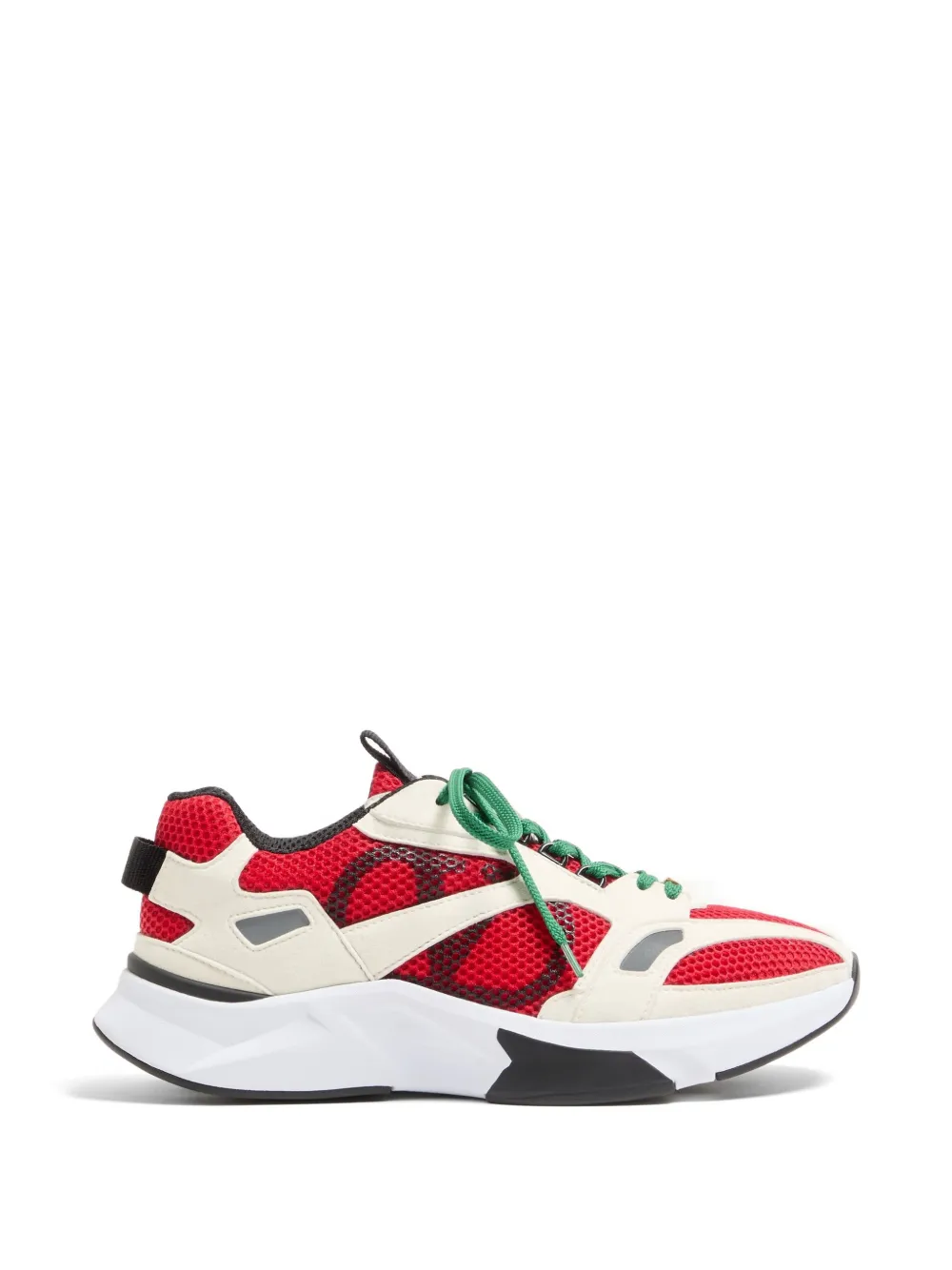 Valentino Garavani Demivee sneakers in mesh fabric with suede inserts - Rot